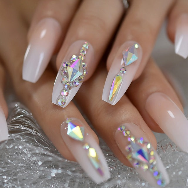Ombre French Fake Nails - GadgetsPerfect