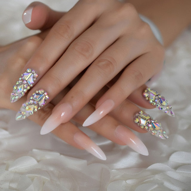 Ombre French Fake Nails - GadgetsPerfect